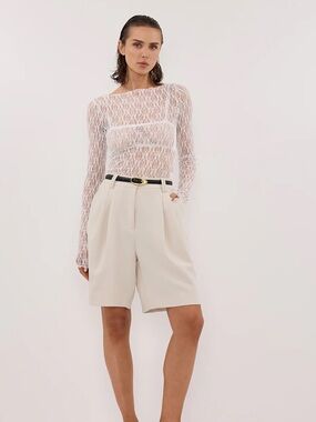 DISSH Lizzie White Lace Long Sleeve Top